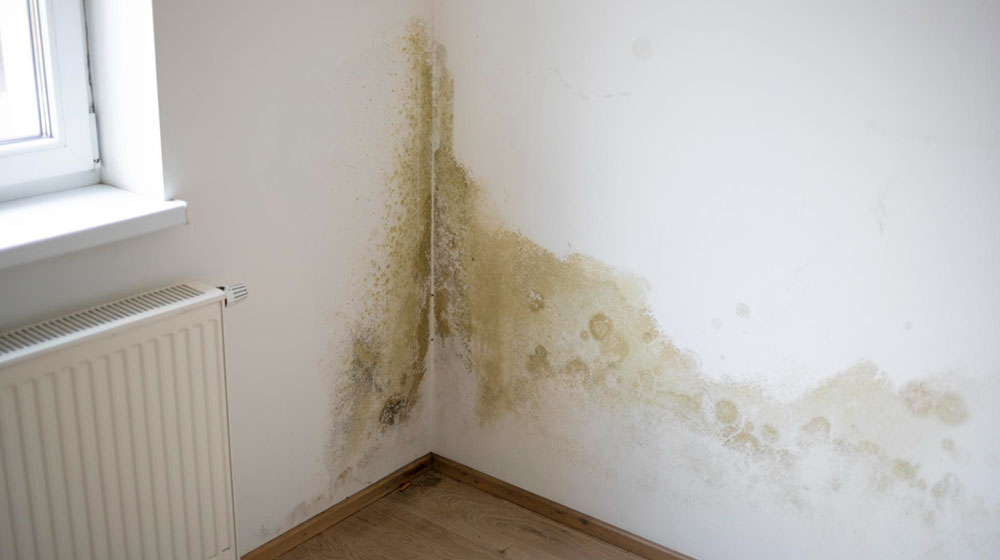 Humiditรฉ sur un mur